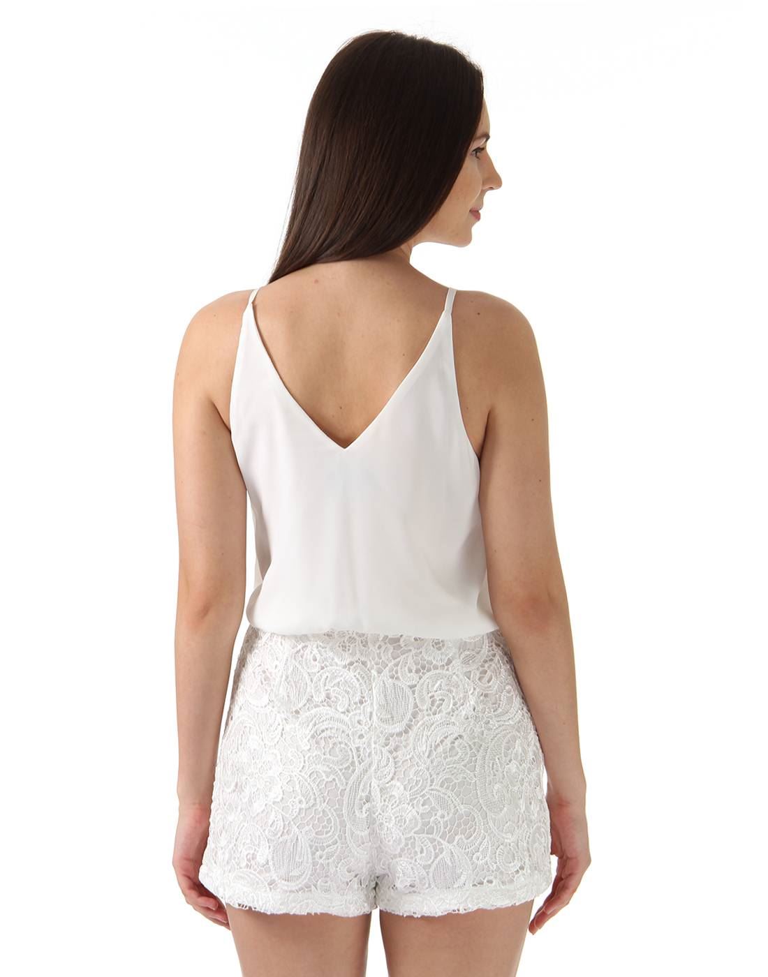 Ax Paris Women Casual Wear White Play Suit